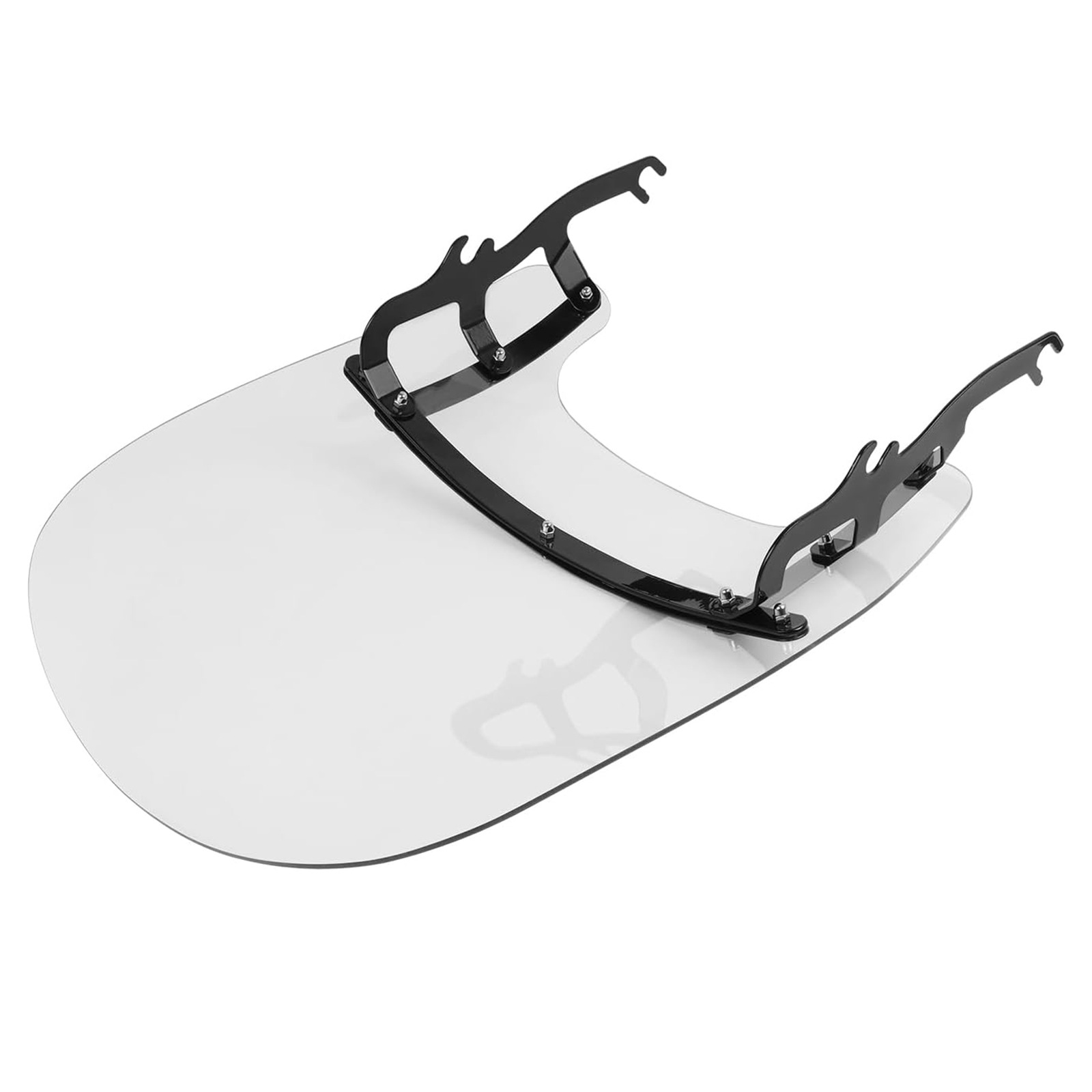 Suitable for the New Harley Fat Boy Modified Quick-Release Front Windshield, Transparent Glass with 5mm Thickness, Front Windscreen for 2018-2026 Models