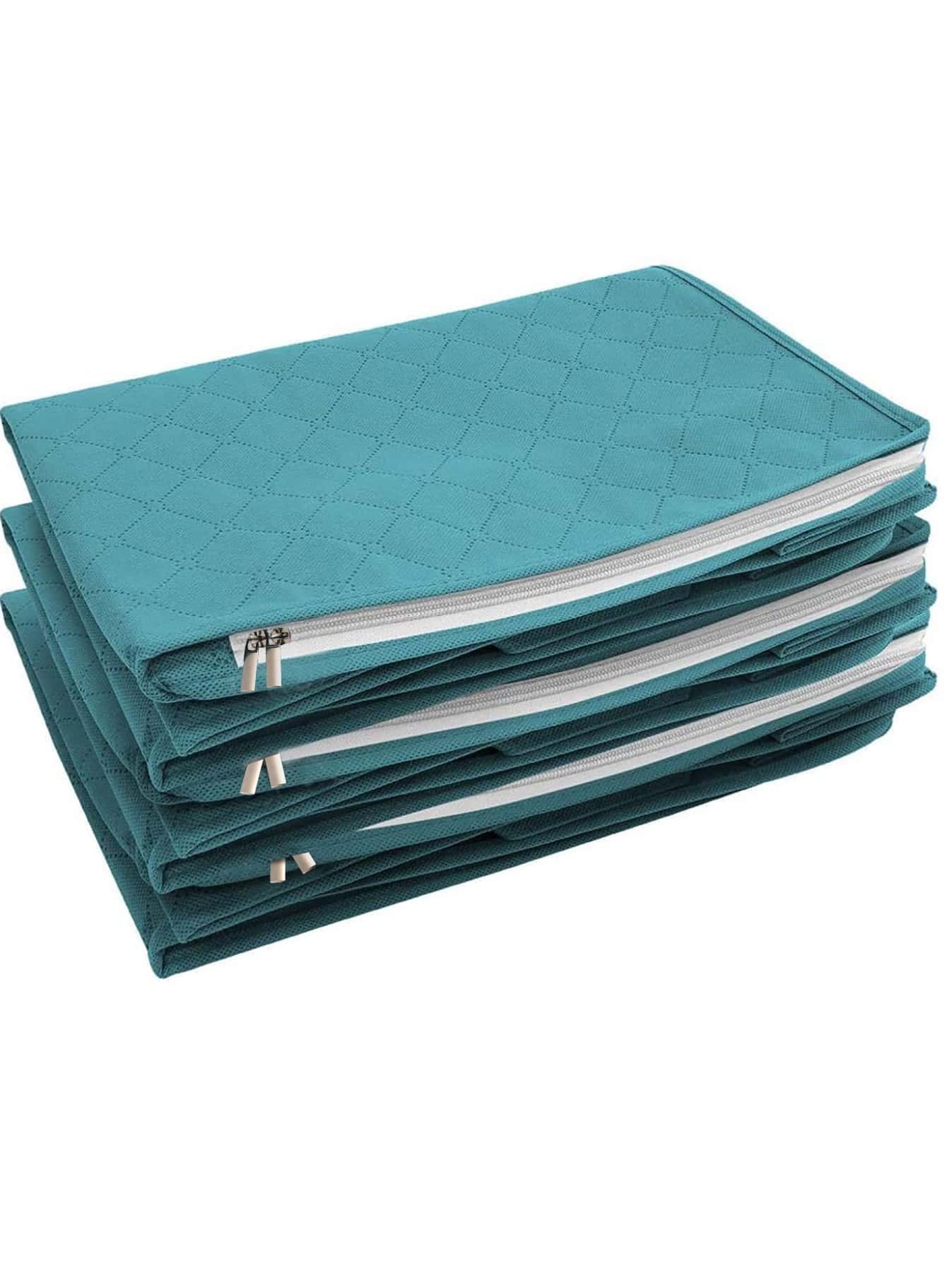 Description Picture 5 of itemClothing storage box organizer clothes Storage Bag Clear Window Zipper Non Woven Fabric Clothes Organizer Basket With Handles