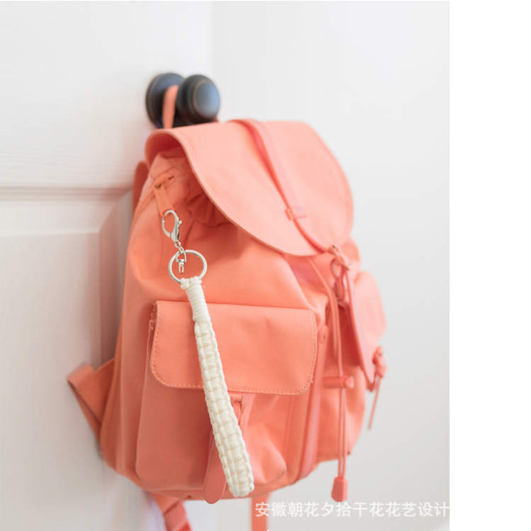 Llavero tejido a mano Nórdico tejido colgante bolsa colgante coche llavero lana llavero Navidad