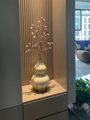 紫水晶发财树高级葫芦摆件客厅招财乔迁高档玄关入户装饰紫气东来