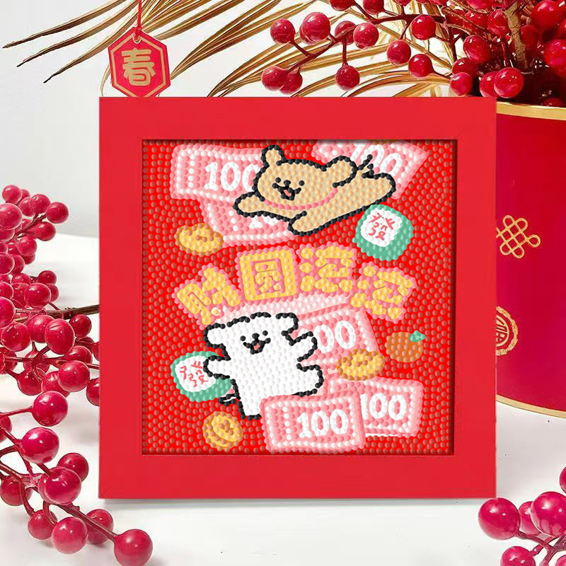 Diamante infantil DIY hecha a mano con material de marco paquete de dibujos animados Sanliou pegatinas de diamante regalo al por mayor pinturas de mampostería