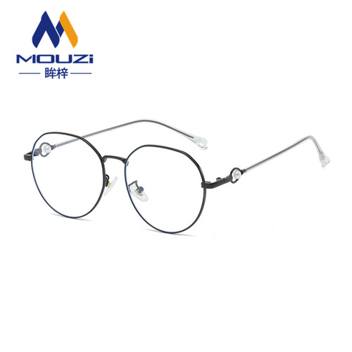 New Anti-blue light radiation metal eyeglass frames, unisex, suitable for various prescriptions, large face slimming, suitable for natural look, non-prescription glasses