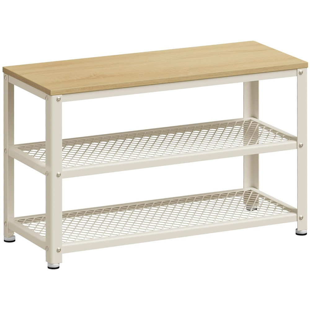 Taburete de zapatos doméstico transfronterizo de tipo pequeño puerta de hierro forjado simple rack de zapatos rack de almacenamiento multicapa rack de hierro y madera montaje gabinete de zapatos