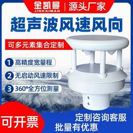 超声波风速风向传感器便携式户外小型气象站监测风力检测仪rs485