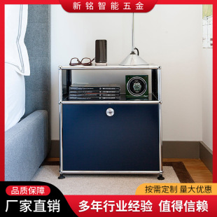 USM Modular Combination Cabinet Stainless Steel Bedside Cabinet Middle Ancient Storage Cabinet Internet Famous Ins Small Apartment Sideboard