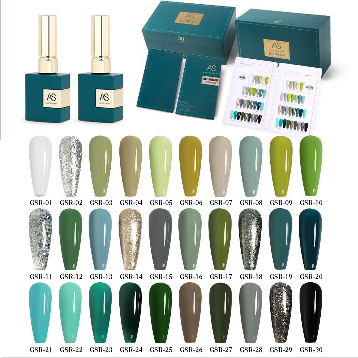 Como verde bosque salvaje esmalte de uñas pegamento 2023 nueva manicura blanca 30 verde botella serie salón dedicado traje