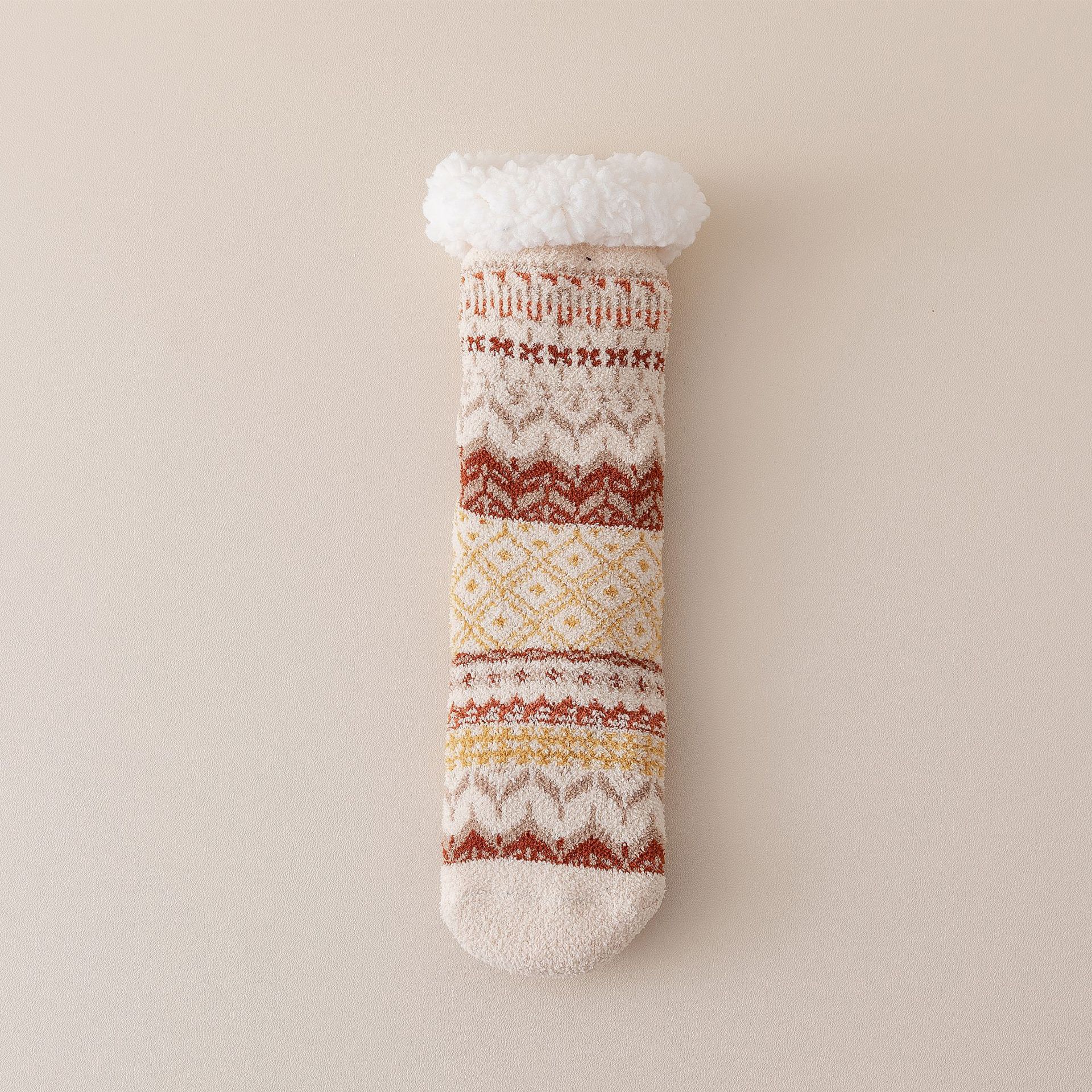 Calcetines nacionales de viento grueso para mujeres calcetines de cachemira cálidos antideslizantes en el hogar calcetines de piso de cachemira ultra gruesas