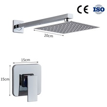 跨境暗装花洒套装澡堂工程用单功能淋浴龙头入墙预埋式方形花洒