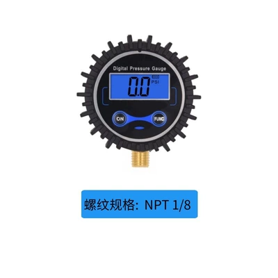 Air pressure gauge/tire pressure gauge Inflation Gun Tire Pressure Gauge Tire - blue-label-blue-screen-npt-18