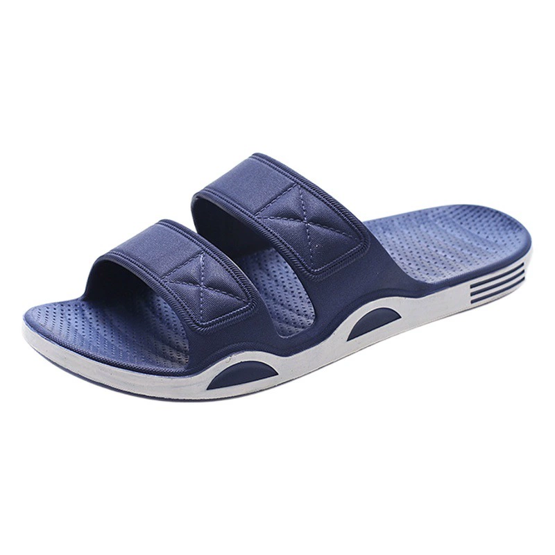 Летние мужские тапочки с одним словом для домашнего использования, комнатная ванна, нескользящая Толстая мужская верхняя одежда