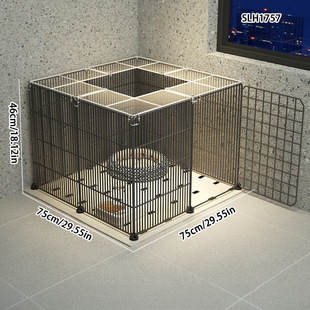 Black Encrypted Pet Fence for Home Indoor Balcony Anti-Climbing British Short Cat Wrought Iron Fence Guardrail Semi-Enclosed Dog