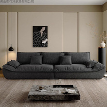 意式奶油风雪尼尔绒帆船布艺沙发出租房小户型客厅超宽大坐深沙发