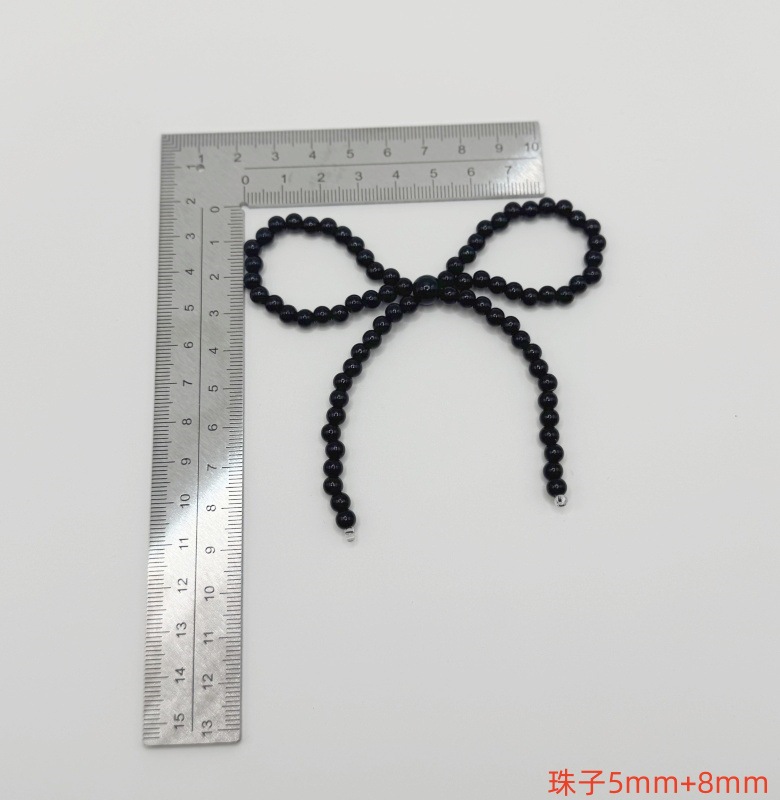 Lazo de perlas de encaje francés, sensación de alta calidad, pequeños accesorios de decoración de viento fragante, bolsos de lazo, accesorios de equipaje, accesorios