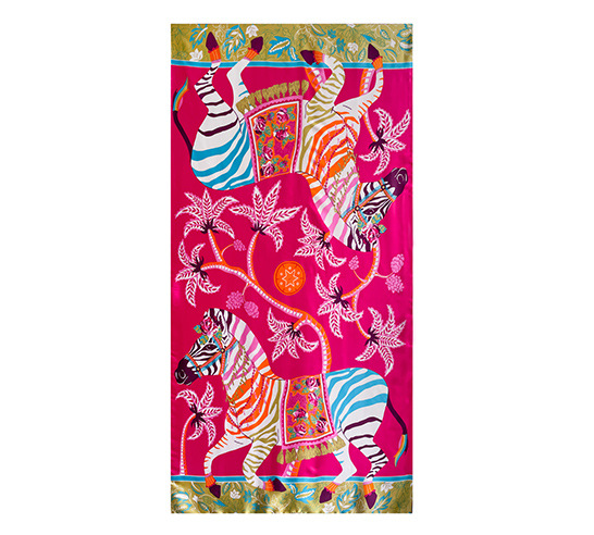 Foulard in seta da donna stile etnico sciarpa in raso estate_voghion.com