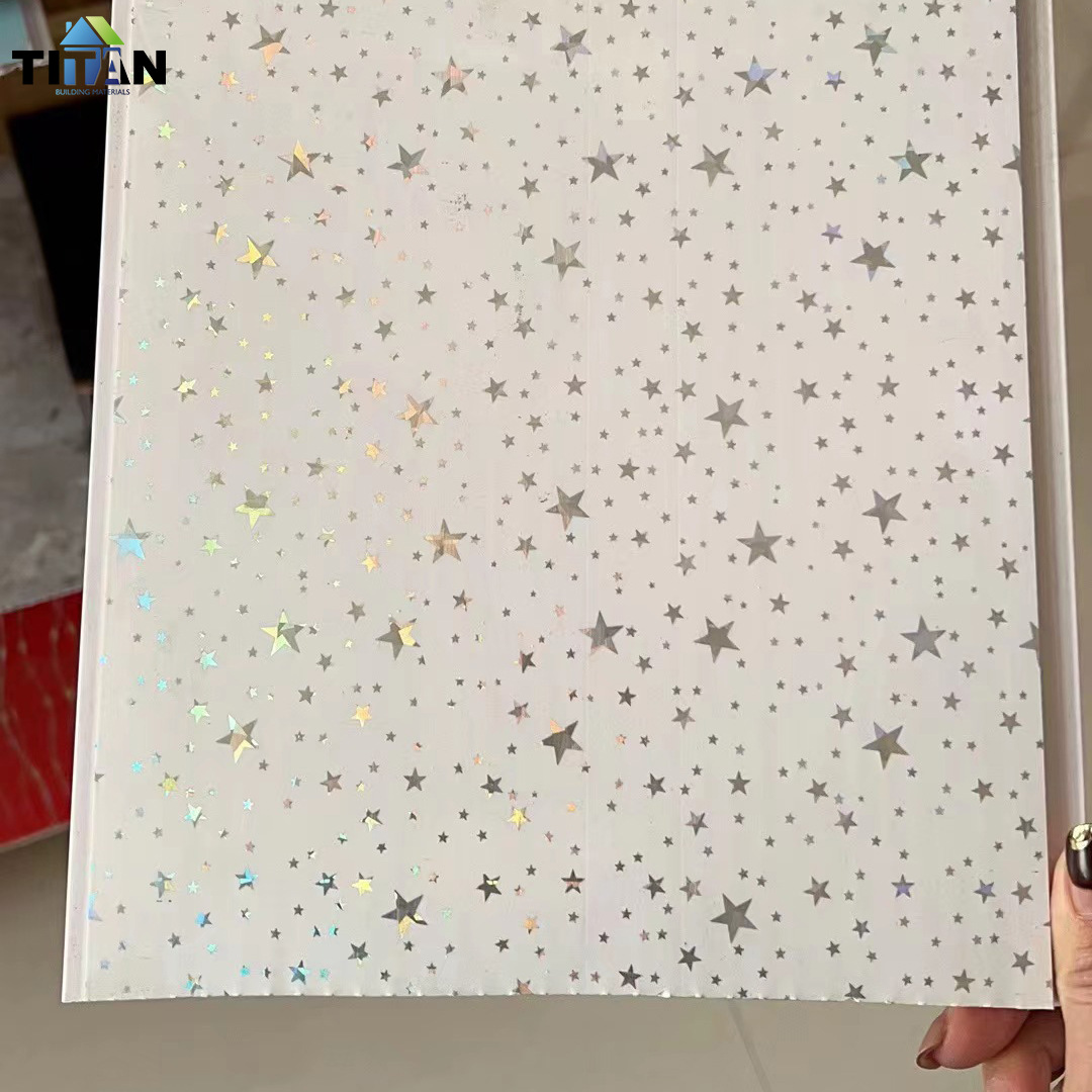 Exportación PVC fuelle plástico acero PVC techo 9mm espesor 30cm ancho transferencia blanco