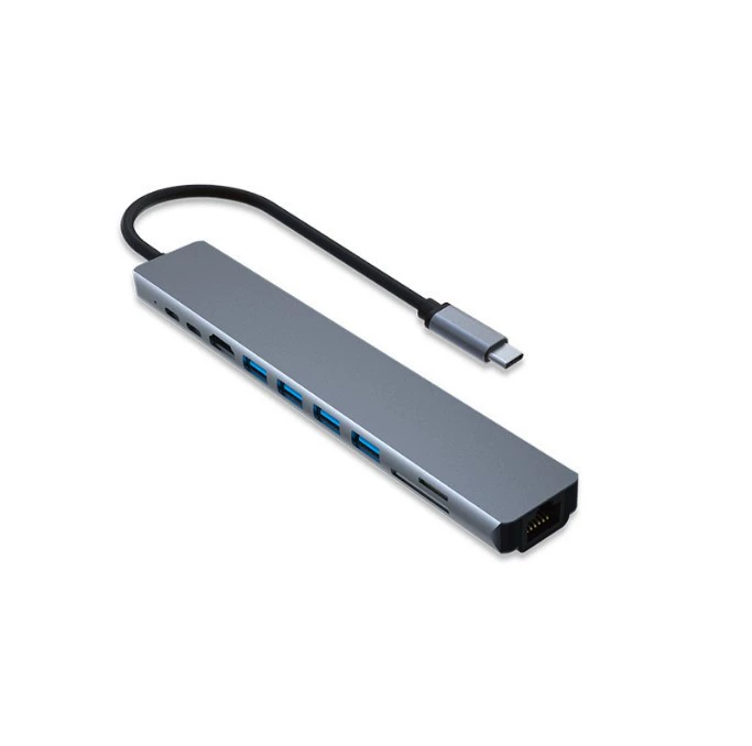 Type-C на HDMI многофункциональная док-станция 10-в-1 с сетевым портом RJ45 (100 Мбит/с) для ноутбука