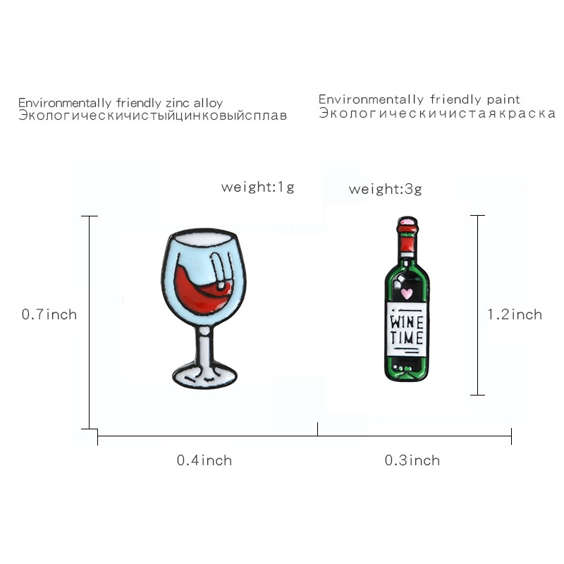 Мультяшный бокал, аксессуар для джинсовой сумки, брошь, желание