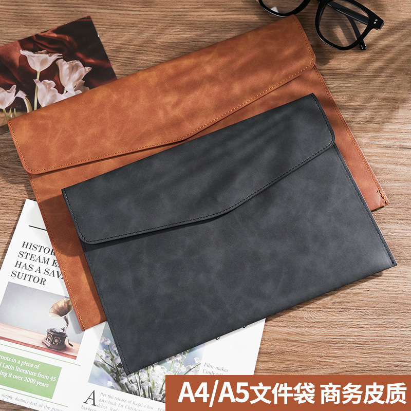 Leather A5 Document Bag, Business Information Bag, Vat Special Bag, A4 Document Pouch, Receipt Bag, Storage Bag, Customizable Leather A5 Document Bag, Business Information Bag, Vat Special Bag, A4 Document Pouch, Receipt Bag, Storage Bag, Customizable