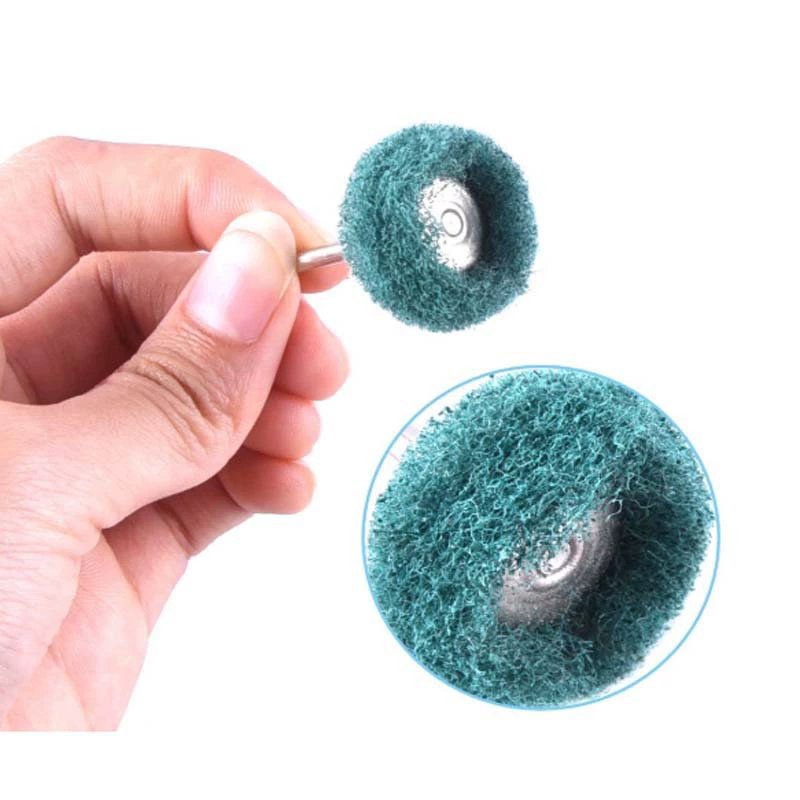Cross-Border 3*25 Однослойная белая чистящая ткань Шлифовальная головка Мини нейлоновая щетка электрическая шлифовальная волокнистая проволока полировальный круг