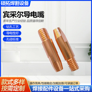 Manufacturer Supplies Bincel Welding Gun Contact Nozzle Carbon Dioxide Shielded Welding Gun Contact Nozzle Copper Wire Guide Nozzle