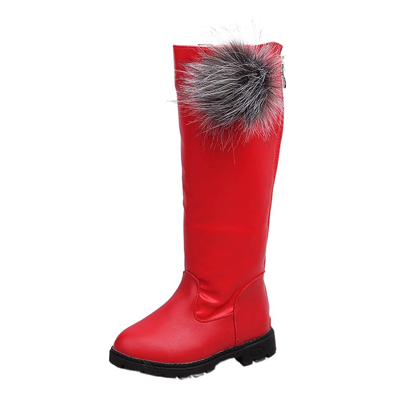 Оптовые детские сапоги осень-зима 2025 в корейском стиле, универсальные высокие сапоги, 3 цвета, на толстой подошве, для девочек, обувь для родителей и детей с флисовой подкладкой