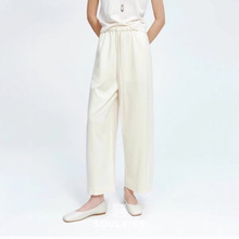 7067 三色拉绒裤2025年秋冬新款女抽绳松紧腰羊毛休闲裤宽松显瘦