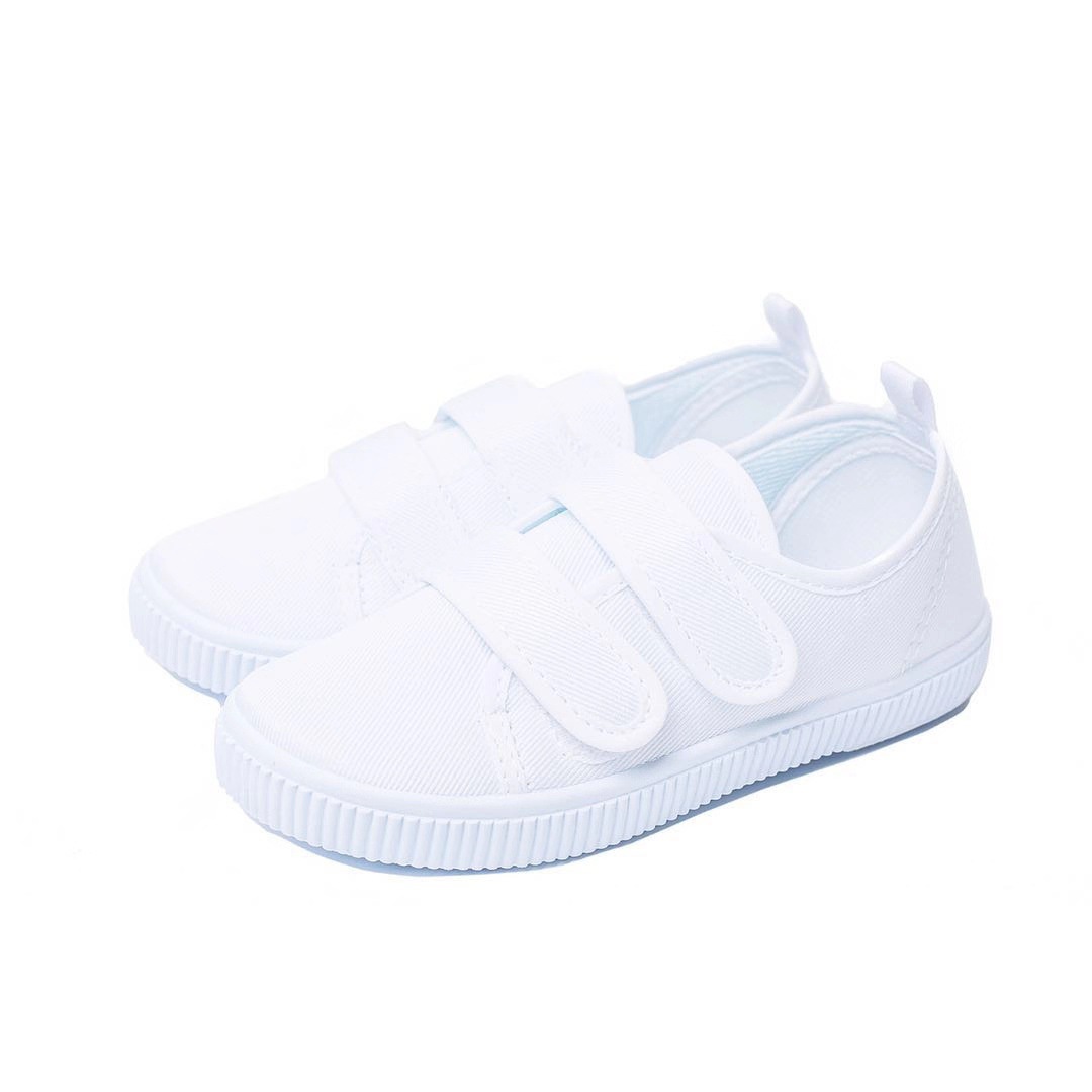 Children's small white shoes Boys and girls white canvas shoes Dance shoes Kindergarten small white shoes white ball shoes dance shoes