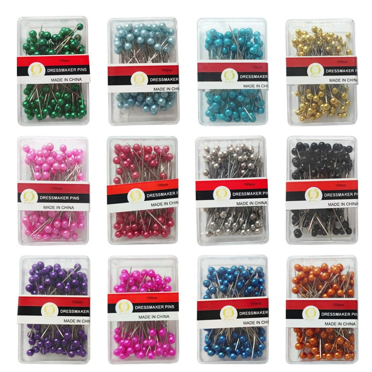 Позиционировать штыря коробки 100 иглы жемчуга цвета фабрики сразу прозрачный Игла жемчуга