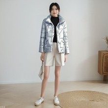 2025冬季棉衣女短款韩版免洗亮面宽松面包服显瘦保暖棉袄外套亮片