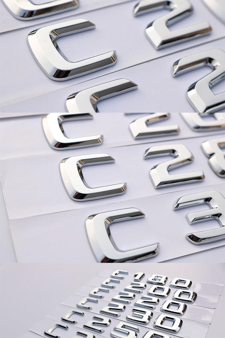 Mercedes-Benz old C-Class C180 C200 C260L C280 C300L modified car emblem and rear badge stickers