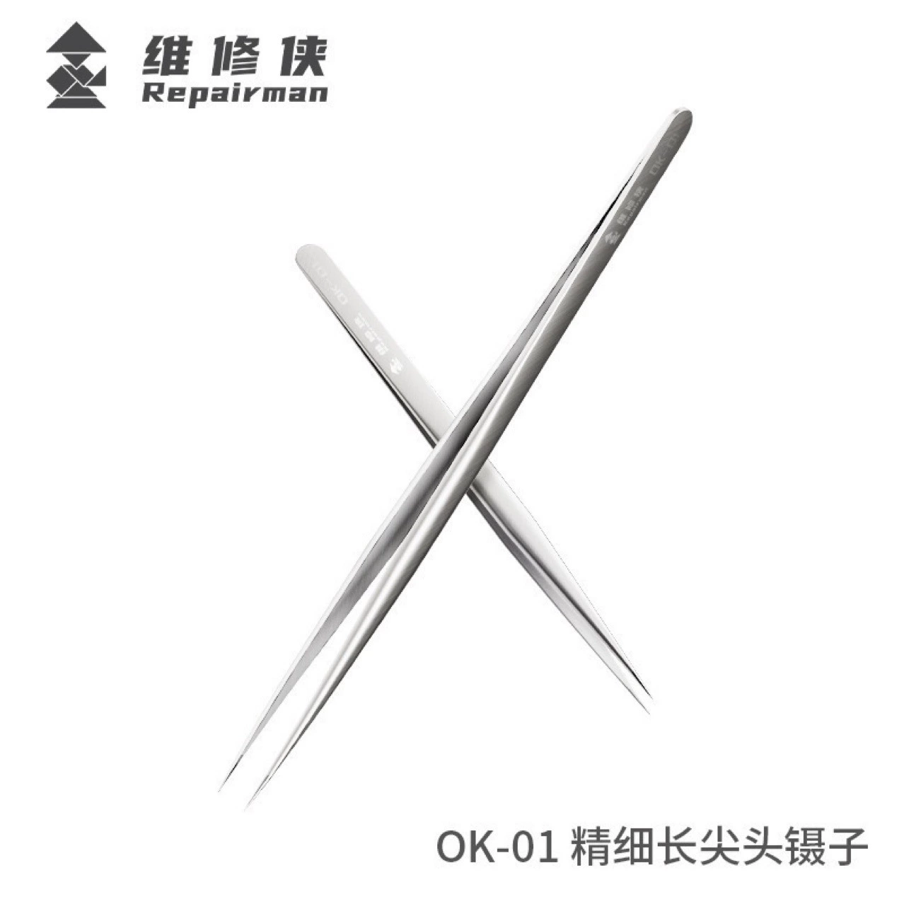 Пинцет QIANLI OK-01 с тонким прямым наконечником для ремонта мобильных телефонов, инструмент для извлечения микросхем и проводов