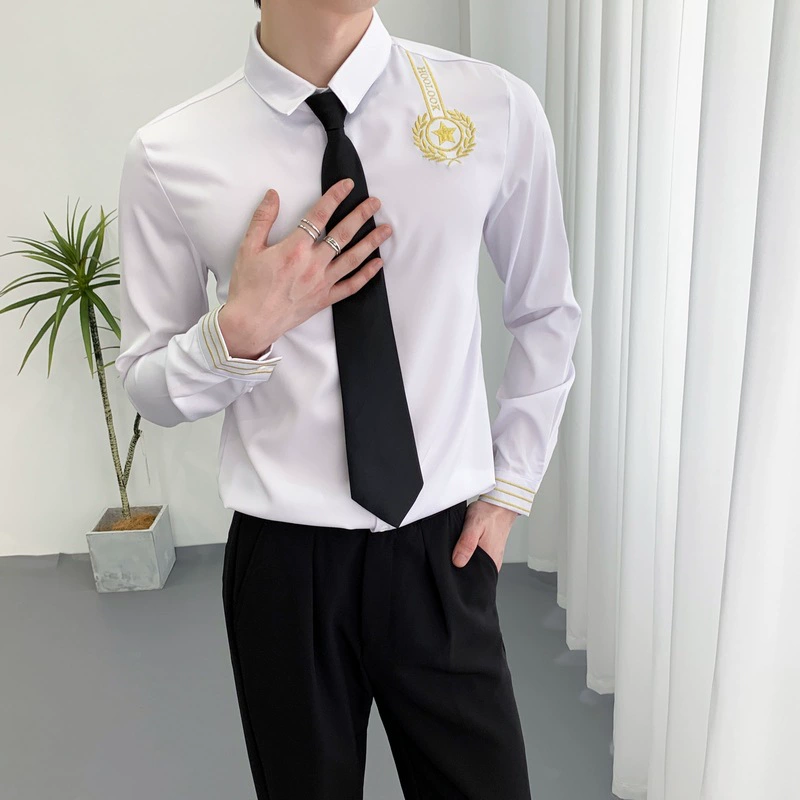 714A-D656P45 управление 69/2024 весенняя новая парикмахерская ночной клуб КТВ бар рабочая одежда рубашка униформа