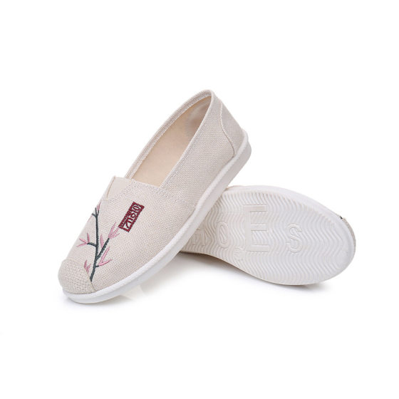 Lutai Spring and Autumn Old Beijing Cloth Shoes Women's Summer Casual Embroidered Shoes Fisherman Shoes Flat Lazy Shoes Slip-on Wholesale