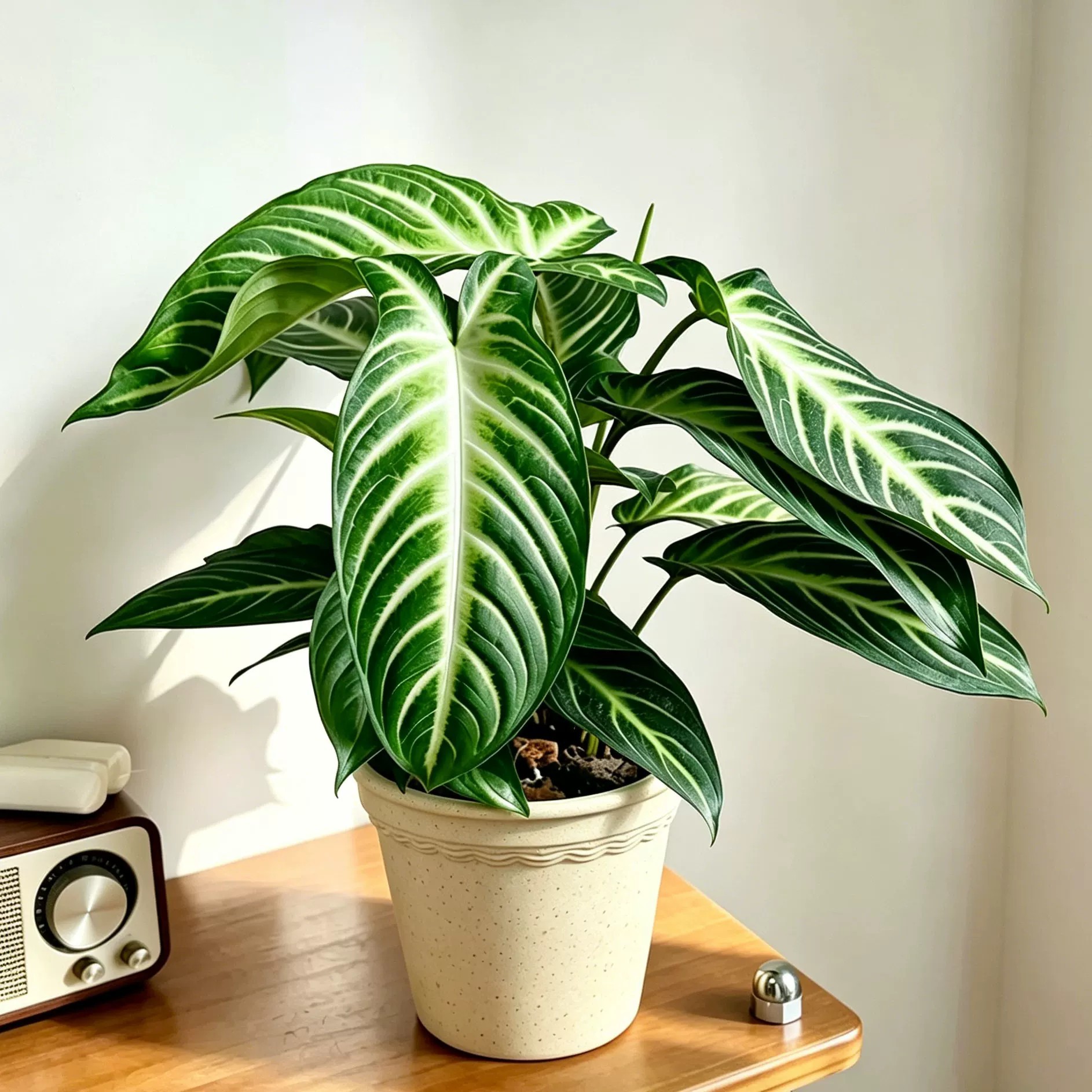 Milky vein millennium taro [relief flower pot]