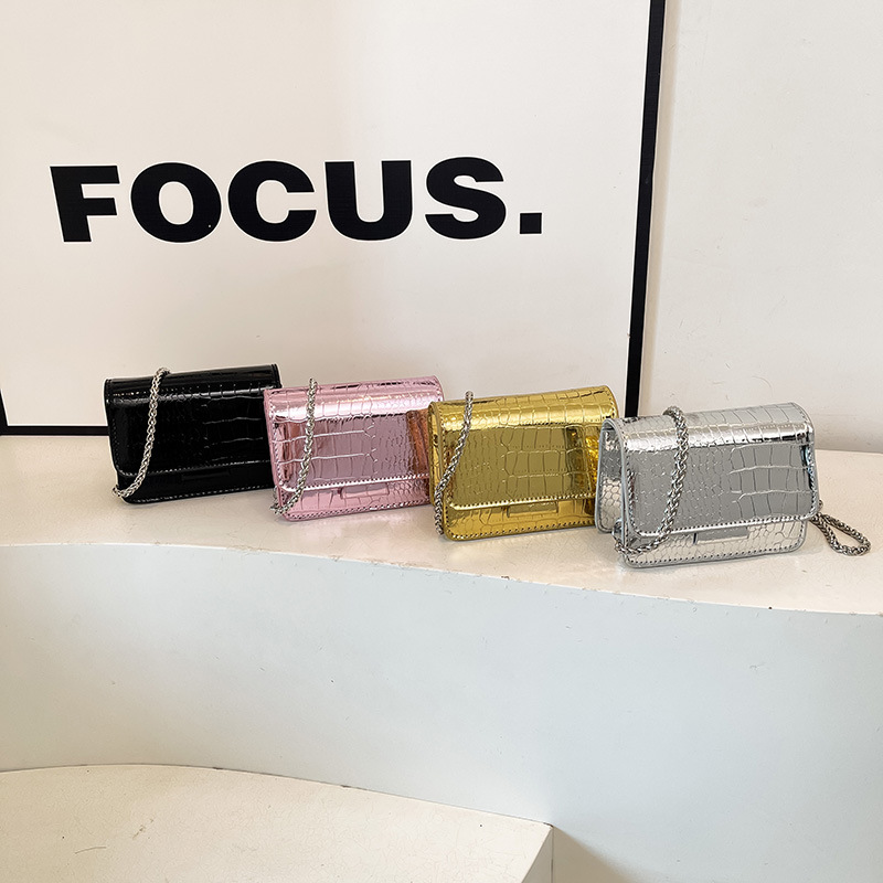 2026 nueva cadena de cocodrilo mini bolso cuadrado de moda femenina multifuncional bolso de hombro ligero bolso de lujo