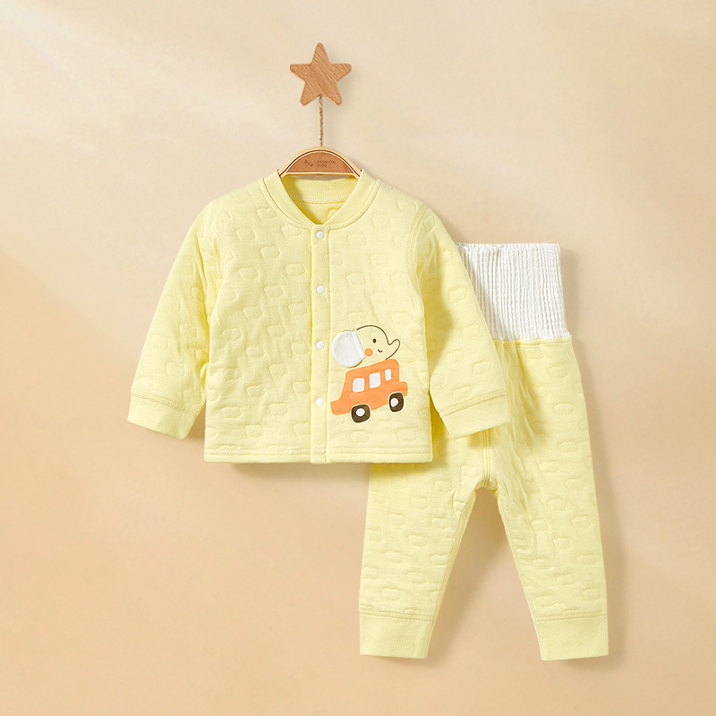 Abrigos de otoño para bebés, pantalones de otoño para niños, invierno para niños, relleno de algodón para niños, cintura alta para niños, ropa interior caliente para bebés