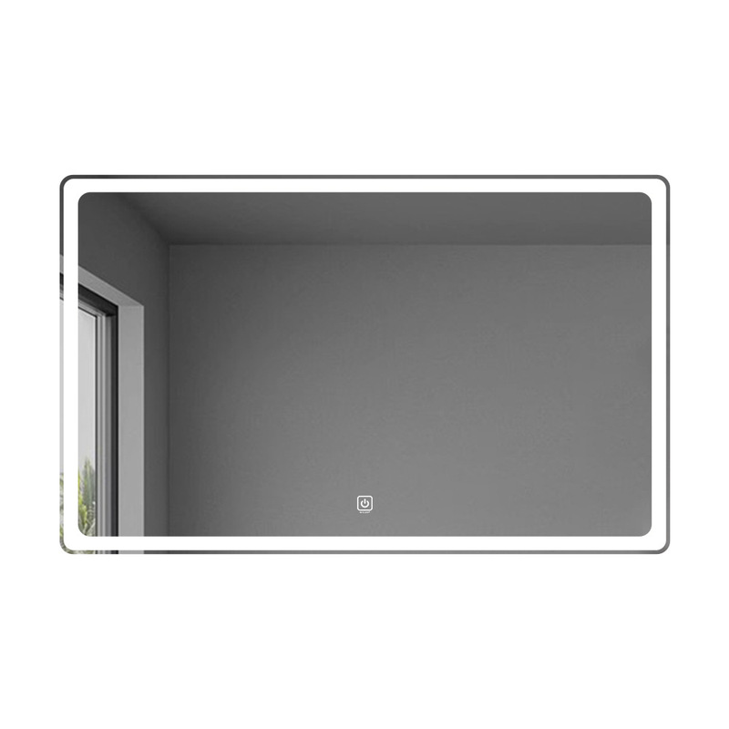 ホテルスマートバスルームミラーLEDタッチスクリーントイレミラー壁掛け正方形トイレ壁掛け壁灯ミラー|undefined