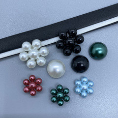 Handmade DIY Accessory Plum Blossom Half-Side Bubble Pearl Phone Case Ancient Style Button Hairpin Material Wholesale