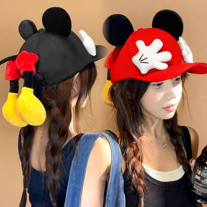 Cute Cartoon Mickey Butt Baseball Cap for Girls with Big Ears Showing Face, Funny Photo-Taking Duck Cap, Parent-Child Cap Cute Cartoon Mickey Butt Baseball Cap for Girls with Big Ears Showing Face, Funny Photo-Taking Duck Cap, Parent-Child Cap
