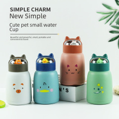 創意禮品杯萌寵杯開業典禮地推雙層玻璃杯活動可愛卡通塑玻杯水杯