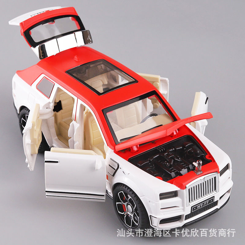 新型カリナン 六ドア慣性耐衝撃子供用おもちゃ車モデル 男の子向け 音と光付きプルバックカー飾り品 跨境