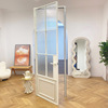 Chaosheng customized Narrow Retro French Shower Room TOILET Begonia Glass Swing Steel window