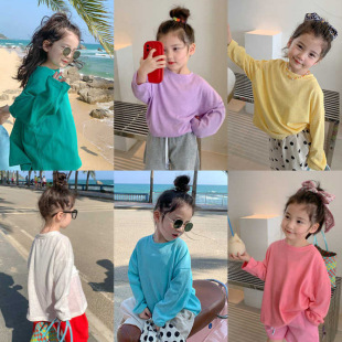 Children's Sun Protection Clothing, Loose and Thin, Popular Spring and Summer Style, Casual and Stylish Candy Color Protection for Boys and Girls