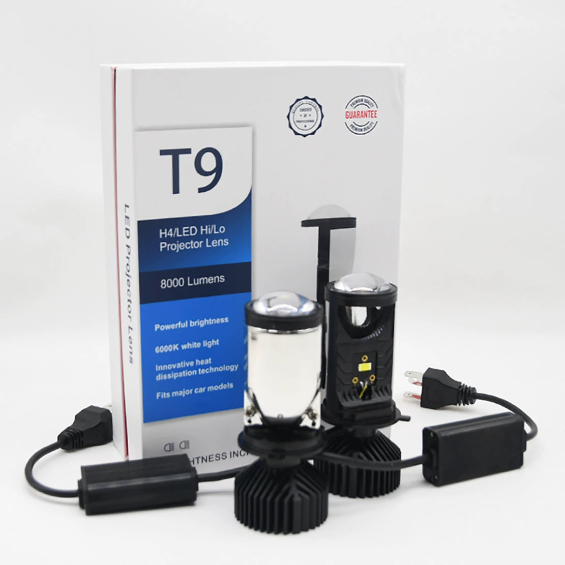 Автомобильные фары T9 с линзой ближнего и дальнего света интегрированного автомобиля мотоцикл универсальная фара фар светодиодный источник работы