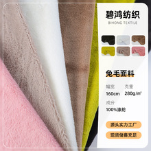 280g全涤兔毛面料 仿兔毛保暖泡泡绒 时装童装鞋帽台布家纺布料