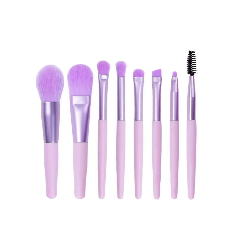 Transfronterizos 8 mini macarón conjunto de cepillo de maquillaje pequeño lote logotipo personalizado fabricante de herramientas de maquillaje portátiles