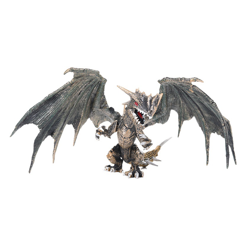 Simulación dragón PVC creativo decoración del tanque de peces decoración interior del coche juguetes para niños al por mayor cuatro colores opcionales dinosaurio