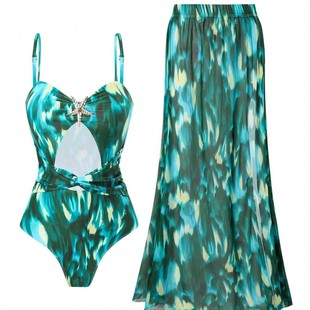 2025 New One-Piece Swimsuit Swimsuit for Women High-End Belly-Covering Slimming Wholesale Hot Spring High-End Swimsuit for Women