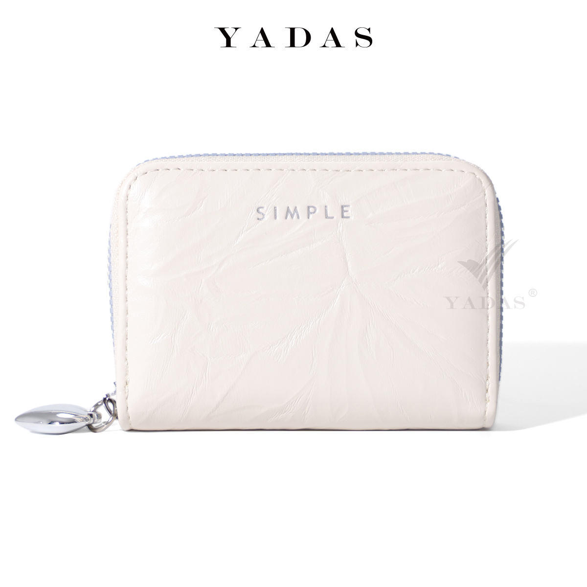 YADAS nueva cremallera mini moda textura explosiva agrietada color sólido multi-cartón órgano damas PU bolsa de tarjetas al por mayor