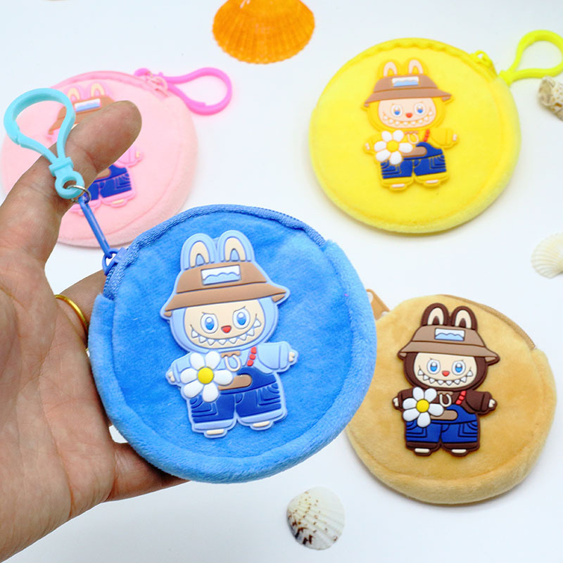 かわいい漫画ラブブラウンドぬいぐるみ小銭入れコインキー口紅ポータブルヘッドフォンバッグ学生コインバッグ|undefined